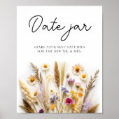 Wildblume Datum Nachtideen Datum JAR Poster (Vorne)