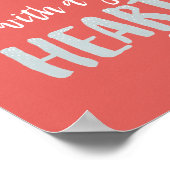 Wildblume Daydreams - Dankbarkeit Herztypografie Poster (Ecke)