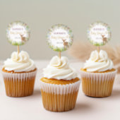 Wildblume Deer Rustic Baby Dusche Runder Aufkleber