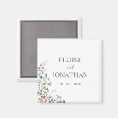 Wildblume Delicate Floral speichern das Datumsfens Magnet (Vorderseite/Rückseite)