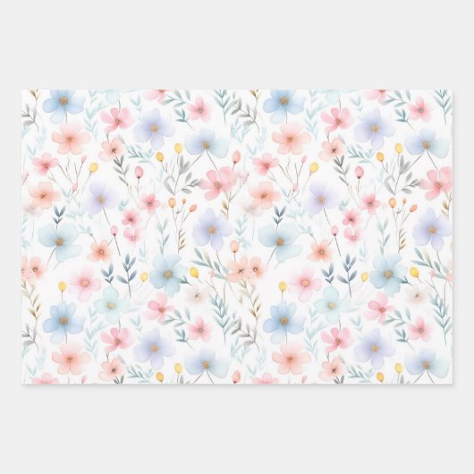 Wildblume Deluxe Geschenkpapier Set (Vorderseite 3)