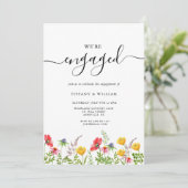 Wildblume der Aquarellblume Einladung (Stehend Vorderseite)