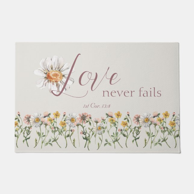 Wildblume der christlichen Glaubensbibel Fußmatte (Vorderseite)