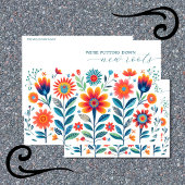 Wildblume der Folkkunst Postkarte