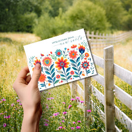 Wildblume der Folkkunst Postkarte