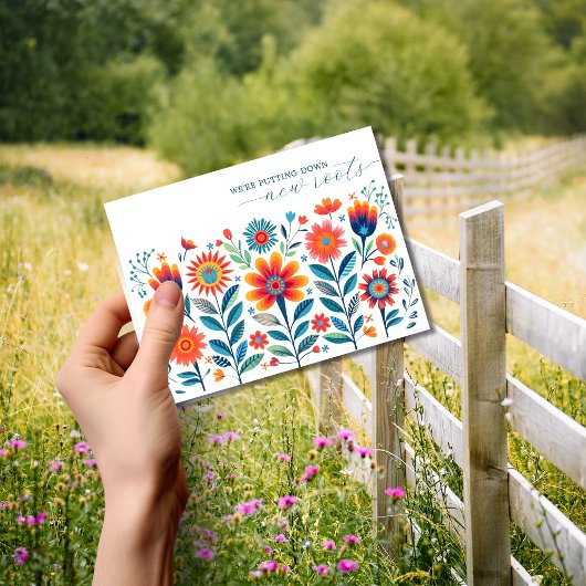 Wildblume der Folkkunst Postkarte