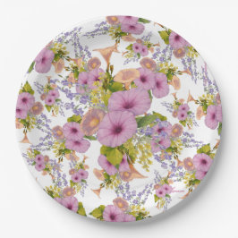 Wildblume der Golfküste Vintage Flora Papier Telle Pappteller