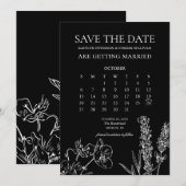 Wildblume Der Gotische Kalender Save the Date Einladung (Vorne/Hinten)