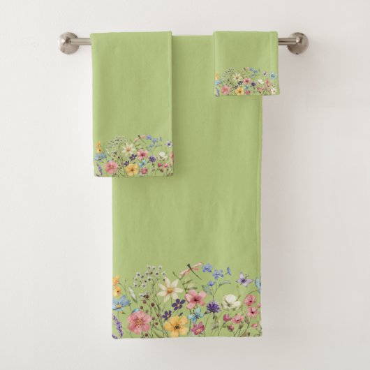 Wildblume der grünen Zitrone Badhandtuch Set (Insitu)