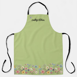 Wildblume der grünen Zitrone Schürze