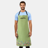 Wildblume der grünen Zitrone Schürze (Getragen)