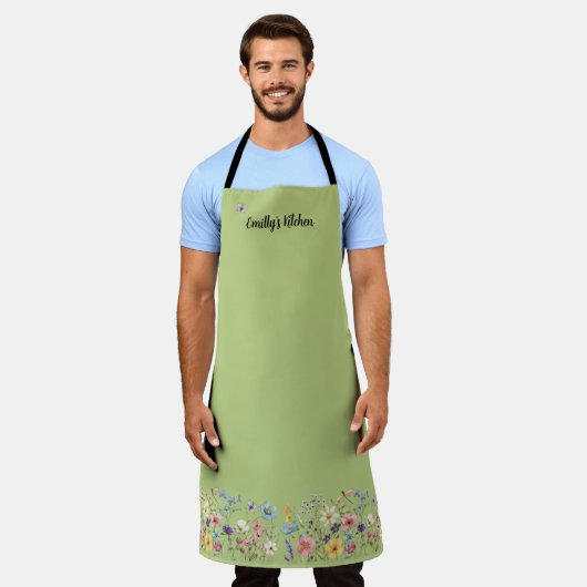 Wildblume der grünen Zitrone Schürze (Getragen)