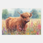 Wildblume der Hochglanzkühe Geschenkpapier Set (Vorderseite 3)