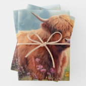 Wildblume der Hochglanzkühe Geschenkpapier Set (Beispiel)