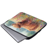 Wildblume der Hochglanzkühe Laptopschutzhülle (Vorne Knopf)