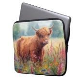 Wildblume der Hochglanzkühe Laptopschutzhülle (Vorderseite Links)