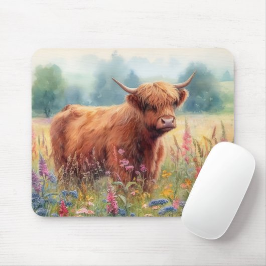 Wildblume der Hochglanzkühe Mousepad (Mit Mouse)