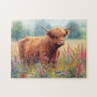 Wildblume der Hochglanzkühe Puzzle