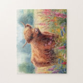 Wildblume der Hochglanzkühe Puzzle (Vertikal)