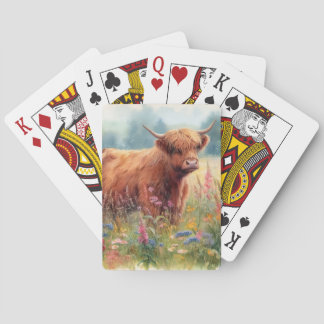 Wildblume der Hochglanzkühe Spielkarten