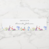 Wildblume der Krankenschwester Graduation Wasserflaschenetikett (Einzelnes Label)