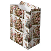 Wildblume der Osterhase Mittlere Geschenktüte (Rückseite Schrägansicht)