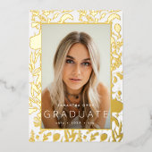 Wildblume der Pressekonferenz von Gold Leaf Foil Folieneinladung (Vorderseite)