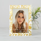 Wildblume der Pressekonferenz von Gold Leaf Foil Folieneinladung (Stehend vorne)