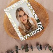 Wildblume der Pressekonferenz von Gold Leaf Foil Folieneinladung