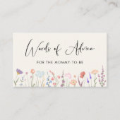 Wildblume der Ratschläge Creme Babydusche Begleitkarte (Vorderseite)