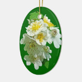 Wildblume der Rose Multiflora Keramik Ornament (Links)