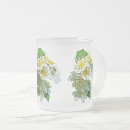 Wildblume der Rose Multiflora Mattglastasse (VorderseiteRechts)