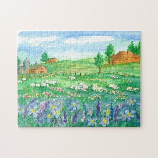 Wildblume der Schafe Puzzle (Horizontal)