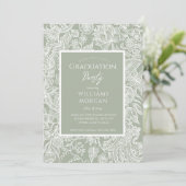 Wildblume der schlichten Seite Grüne Linie Einladung (Stehend Vorderseite)