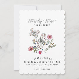 Wildblume der Schmetterlinge Einladung