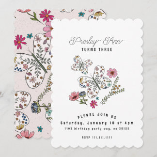 Wildblume der Schmetterlinge Einladung