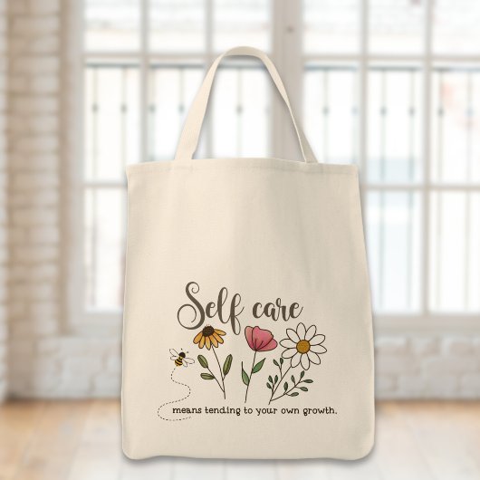 Wildblume der Selbstversorgung Tragetasche