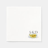 Wildblume der Sonnenblumen Serviette (Vorderseite)