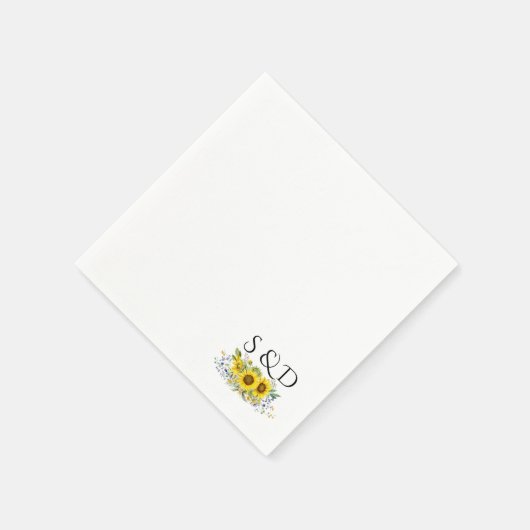 Wildblume der Sonnenblumen Serviette (Ecke)