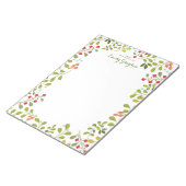 Wildblume der Wälder Personalisierte Sozialstandor Notizblock (angewinkelt)