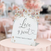 Wildblume der Wasserfarbe Lila Bridal-Leckerei Sockelschild