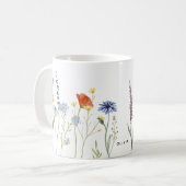 Wildblume der Wasserfarbe Personalisiert Kaffeetasse (Vorderseite Links)