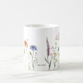 Wildblume der Wasserfarbe Personalisiert Kaffeetasse (Mittel)