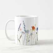 Wildblume der Wasserfarbe Personalisiert Kaffeetasse (Links)