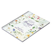 Wildblume der Wasserfarbe Personalisiert Notizblock (Linke Seite)