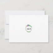 Wildblume der Wasserfarbe und Frühjahrsheirat RSVP Karte (Rückseite)