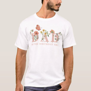 Wildblume der Wasserfarbe Vater der Geburtstagskar T-Shirt