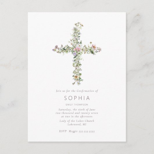 Wildblume der Wiese Postkarte (Vorderseite)