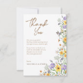 Wildblume des Frühlings, Blume des Gartens Dankeskarte (Vorderseite)