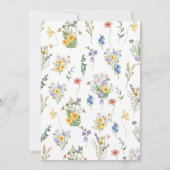 Wildblume des Frühlings, Blume im Garten Hochzeite Einladung (Rückseite)